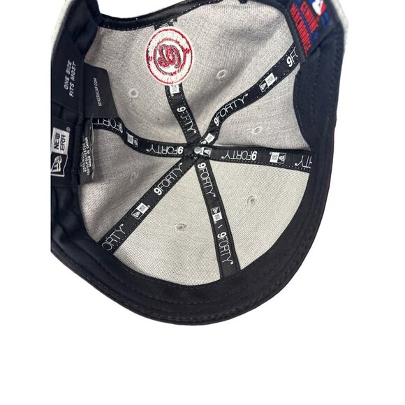 Washington Nationals Hat Cap Wool Hat MLB Baseball Wool Cap Gray Red Velcro - Picture 7 of 7